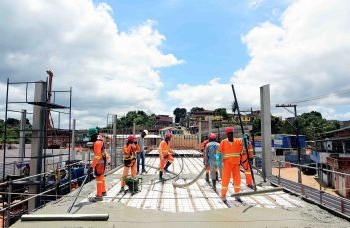 Terminal de ônibus do Novo Mané Dendê ultrapassa 30% de obra concluída
