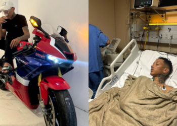 Após se recuperar de tiro na cabeça, influenciador famoso tem sangramento no crânio ao cair de moto