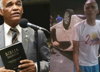 Pastor Sargento Isidório socorre vítima de capotamento em Candeias
