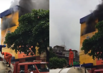Incêndio atinge loja de roupas no centro de Itaberaba; cerca de 30 militares trabalharam na ocorrência