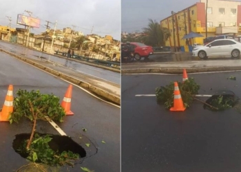 Av. Octávio Mangabeira segue interditada, Sucop avalia restauração