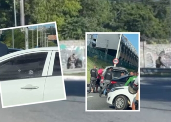 TIROTEIO EM PLENA PARALELA: Carros atravessados na pista, pânico e gente baleada