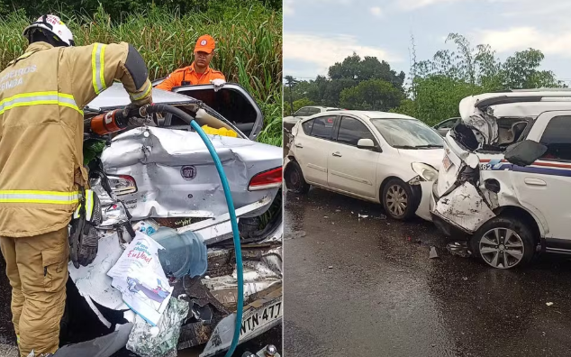 Acidente entre 13 veículos deixa seis feridos em rodovia na Bahia