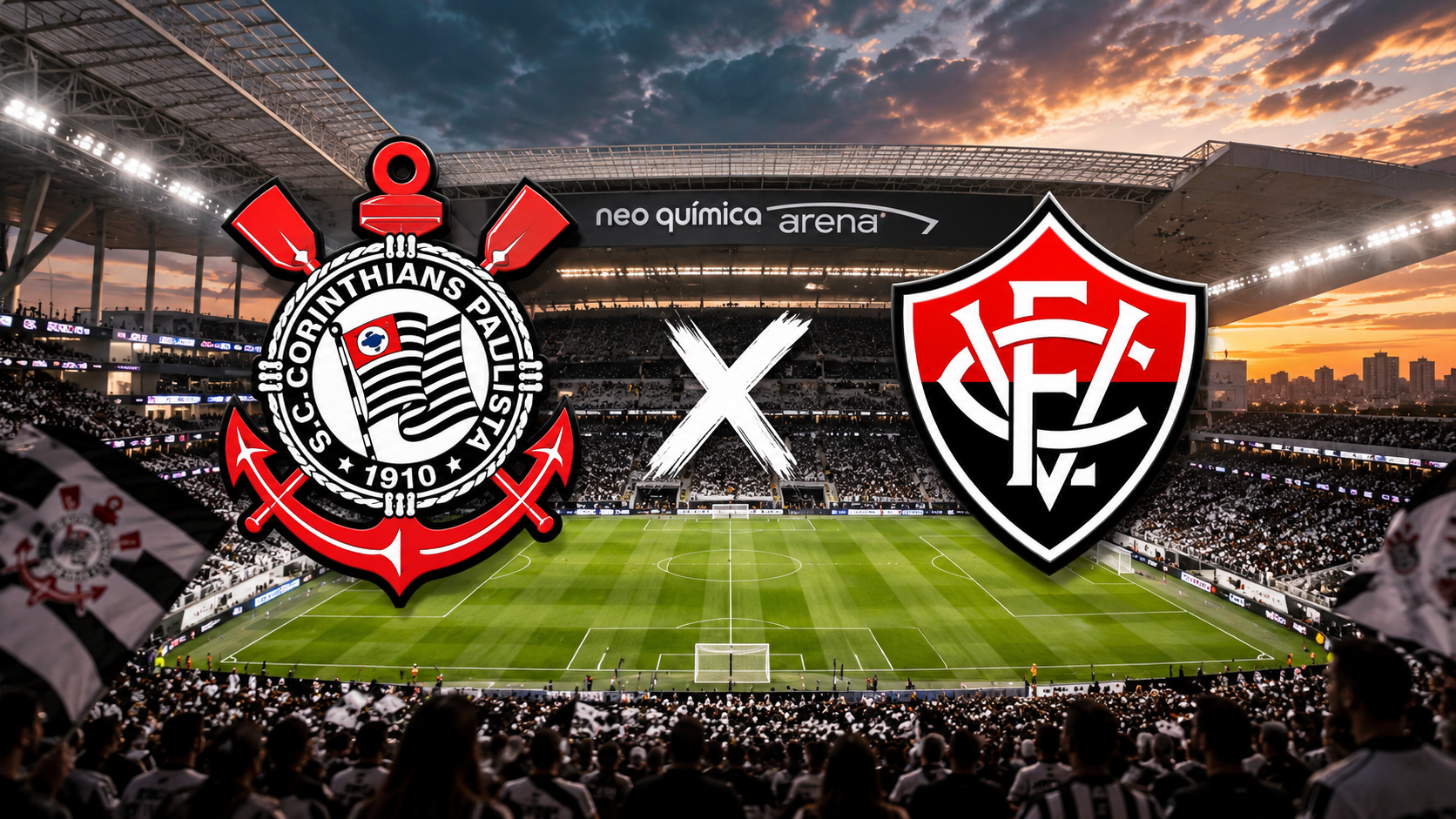 Vitória encara Corinthians fora de casa em confronto decisivo na luta contra o rebaixamento
